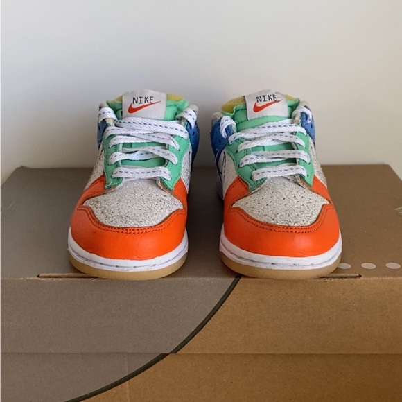 RARE Nike Dunk Low “Nike 101” Multi-Color Low Top Shoes- SZ 12 C - Picture 6 of 14